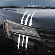 2 Packs Ghost Claw Scratch Car Decals, Headlight Brow Decals, Vinyl Car Customization Decals, Striped Claw Marks, Multiple Colors Available - A - View 5