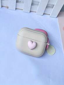 Valentines 1pc Heart Shaped Earphone Cover Compatible With Airpods Pro/Pro2/Cute Airpods 3, Ivory White, Airpods 2 (Female) - Apricot - View 13