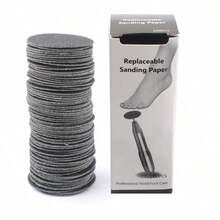 100pcs/Box Foot File Callus Remover Replacement Sandpaper Discs, Easily Remove Dead Skin, Calluses And Corns - Black - View 4