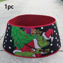 The Grinch Christmas Tree Collar Cartoon Print Tree Base Decorative Cover Christmas Tree Skirt Ring Holiday Home Party Decoration Suitable For Family And Adults - Multi-color - View 14