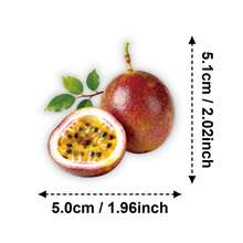 50pcs Realistic Fruit PET Stickers, Suitable For Laptop, Water Bottle, Luggage, Helmet, Notebook And Other DIY Creative Toys - Multicolor - View 3