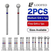 2Pcs Ball-Shaped Diamond Nail Drill Bits For Cuticle Cleaning, Dead Skin Removal And Manicure Prep ,Standard 3/32"Shank - Multicolor - View 1