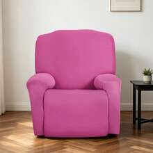 1 Set Solid Color Lounge Chair Cover, Decorative Dust-Proof Elastic Full Cover, Removable And Washable - Multi-color - View 8