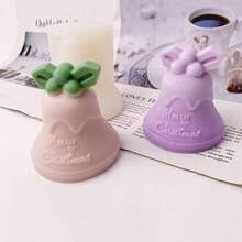 1pc Minimalist Christmas Bell Shaped Silicone Mold, Handmade Christmas Tabletop Decoration, Suitable For Resin Or Clay, Easy Release, Reusable - White - View 6