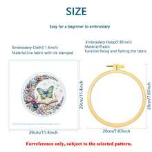3 Sets Of Mori Style Star, Moon & Floral Embroidery Full Material Kits, Beginner Zero-Base DIY Embroidery Hoop Set, French 3D Moon, Heart, Butterfly & Book Patterns, Artistic Handmade Embroidery Wall Hanging Decor, Stress Relief Craft Gift - Multicolor - View 3