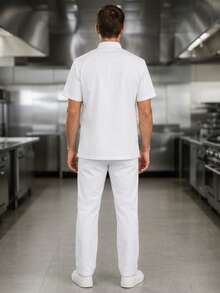 Men Scrub Sets - White - View 2
