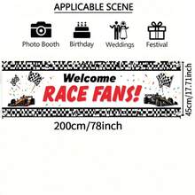 2D Flat Background Banner 1 Piece, Racing Theme Background Banner-Party Long Banner Suitable For Indoor And Outdoor Decoration, Various Styles. - 1 - View 13