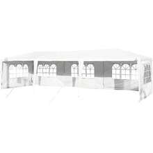 Carpa Toldo Plegable con Paredes y Ventanas 9x3 m Color Blanco| Lona Impermeable Transpirable| Estructura de Metal Resistente| para Eventos Bodas Jardín y Exteriores| Fácil de Armar - Blanco - Ver 1