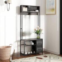 Storage Benches - Grey - View 1