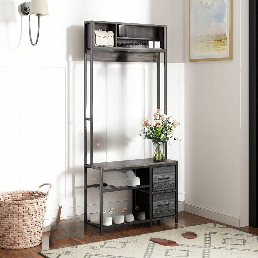 Storage Benches - Grey - View 1