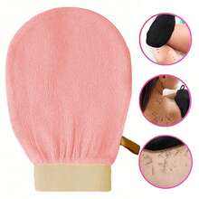 2/1pc Exfoliating Gloves, Effectively Remove Dead Skin, Suitable For Spray Tanning Or Keratosis Pilaris, 100% Viscose Fiber Material - Multicolor - View 2