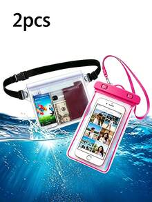 3/2/1pc PVC Waterproof Waist Bag, Summer Waterproof Phone Storage Pouch, Back To School Essential, Suitable For Swimming And Water Park (Waterproof Waist Bag And Waterproof Phone Pouch Sold Separately, Combo Set Available) - Multiple Styles - View 11