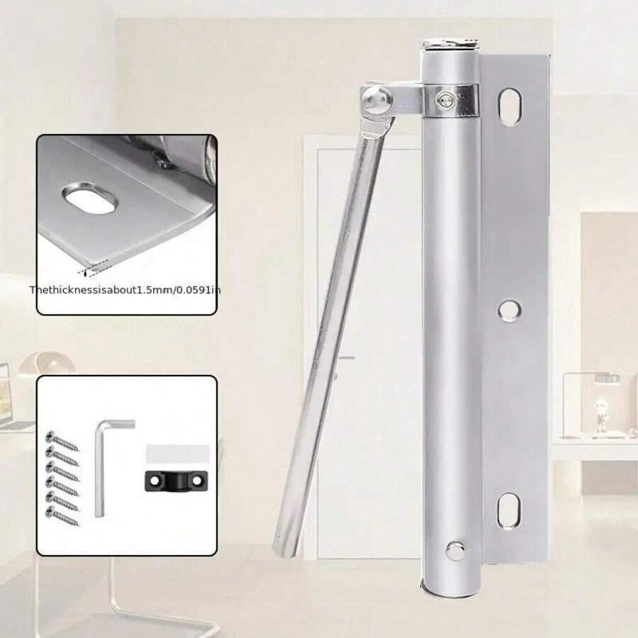 400 Series Stainless Steel Automatic Door Closer, Adjustable Spring, Quiet Operation, Concealed Closing Mechanism For Residential Use - Heavy-duty Door Closer - View 1