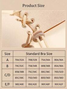 1pc Drawstring Gathered Invisible Self-Adhesive Bra, Strapless Anti-Slip Backless Breast Pads, Breathable Adhesive Surface Comfortable To Wear, Available In Apricot And Black, Suitable For Yoga Wear, Wedding Dress, Party Outfits And More - Multicolor - View 9