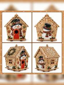 Kit Lukisan Berlian Rumah Natal 3D, Versi Dewasa, Dekorasi Liburan, Ornamen Pohon Natal Buatan Tangan, Hadiah Kerajinan Rumah - Set - View 12