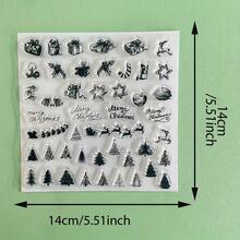 Snowflake Christmas Ornament Clear Silicone Stamp,Winter Holiday Decor Transparent Rubber Seal For Card Making Scrapbook Journal DIY Craft Stamp - SD-2 - View 9