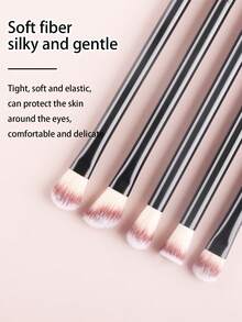 ronshadow 16pcs Makeup Brush Set With Leather Storage Bag, Triangular Powder Puff, Face Powder Brush, Blush Brush, Foundation Brush And Full Set Of Eye Brushes, Suitable For Students' Daily, Party, Makeup Practice, Short Trips And Touch-Up Scenarios - Multicolor - View 8