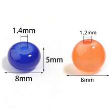 60pcs 8mm Classic Solid Color Glass Beads For DIY Jewelry Making, Handcrafted Bracelets, Necklaces, Everyday Wear - 8mm solid color beads - View 12
