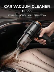 High-Power Wireless Vacuum Cleaner (USB Rechargeable; Suitable For Home And Car Use; Handheld Design; Powerful Suction; Dual Vacuuming And Blowing Functions; Built-In 2*1200mAh Battery) - A - View 6