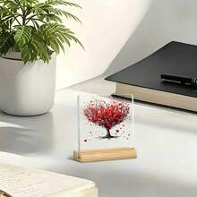 1 món trang trí acrylic 2D phẳng hình cây trái tim đỏ, vật trang trí để bàn, decor bàn làm việc văn phòng, quà tặng đồng nghiệp bạn bè dịp Valentine, sinh nhật, lễ tết, phong cách chữa lành cho giới trẻ, quà tặng nghi thức cá nhân hóa, có tấm nền phim, có thể tháo rời - A - Xem 3