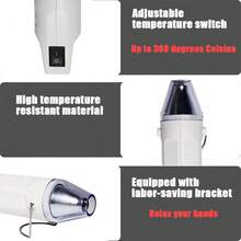 1 New High-End Handheld Mini Hot Air Blower, Heat Shrink Film Shaping Tool, Rubber Seal DIY Handmade Clay Heating Hair Dryer, Overheating And High Temperature Power-Off Protection Function - View 9