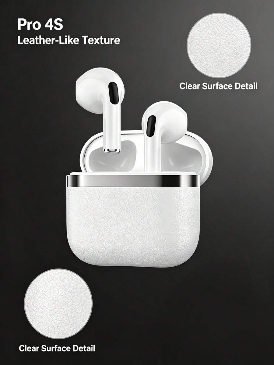 TWS Wireless Bluetooth Earbuds, Airbuds Sports Earphones, Touch Control, Clear Calls, High-Definition Sound Quality, With Charging Case, Long Battery Life, Soft Silicone Ear Tips - Ideal For Travel, Daily Wear, Outdoor Sports - Auto Pairing, Compatible With IOS And Android Systems - White - View 1