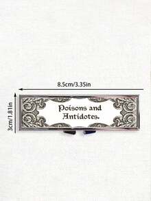 "Poisons And Antidotes" Printed Vintage European Style Pill Box, Portable Pill Dispenser, Precise 1-2 Pill Dispenser, Convenient Medicine Storage Box, Easy-To-Use Design, Plastic Material, Portable Travel Pill Box, Dispensing Box, Large Capacity Medicine Box, Back To School Gift, Mother's Day Gift, Halloween Gift - Multicolor - View 10
