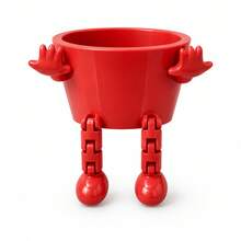 4 Colors Movable Leg Sitting Creative Flower Pot, Desktop Window Sill Home Decor Plant Pot, Without Plant - Creative Sitting Planter With Movable Legs - View 14