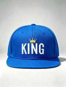 1pc Gothic Men Hats 'KING' Embroidered Hats For Men Adjustable Hip-Hop Cap Perfect For Outdoor Excursions, Hiking, And Everyday Wear-A Perfect Gift. - Multicolor - View 5