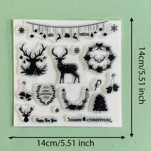 Snowflake Christmas Ornament Clear Silicone Stamp,Winter Holiday Decor Transparent Rubber Seal For Card Making Scrapbook Journal DIY Craft Stamp - SD-2 - View 22