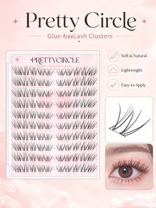 WANPIN 10-Row Glue-Free Segmented False Eyelashes, No Glue Needed For Better Lash Protection, Lightweight And Comfortable All Day, Natural Look Without Artificial Appearance - C - View 11