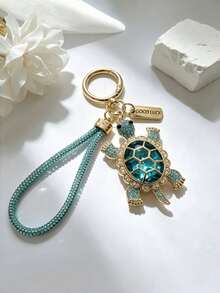 1pc Women's Turtle Keychain, Faux Crystal Turtle Key Ring, Cute Animal Pendant, Suitable For Handbags, Car Keys, Perfect Gift For Back To School, Birthday - Multicolor - View 15