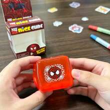 1PC Ice Cube Spider‑Man, Maltose Block Stress Relief Fidget Toy, Cute Rebound Squeeze Vent Toy For Kids Adults - Multicolor - View 9