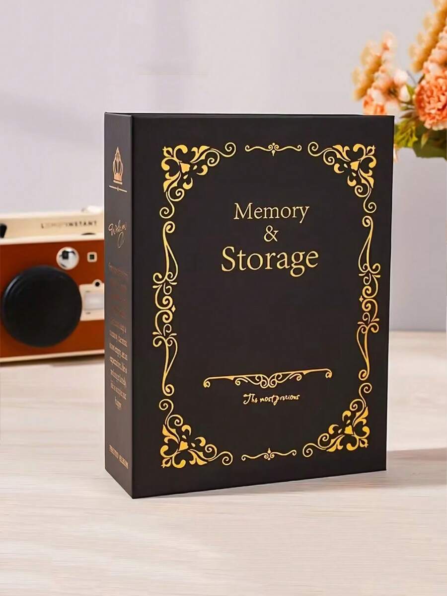1pc 6-Inch Small Photo Album, Standard 4R, 4*6, 50 Inner Pages Holds 100 Photos, Vertical Photo Placement, Double-Sided Photo Album, Premium Luxury Nordic Style Design, Couple Photo Album, Wedding Photo Album, Memory Commemorative Album, Suitable As A Gift