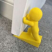 Cartoon Figure Door Stopper, Sturdy Weighted Design To Prevent Tipping, Holds Door Open To Prevent Slamming And Wall Damage. Unique Human-Shaped Sculpture With Outstanding Aesthetics, Suitable For Entryway, Bedroom, Study, Blocks Door Gap And Prevents Sliding, Decorative And Functional 2-In-1, Novel And Practical Small Gift. - Multicolor - View 9