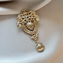 1pc Vintage Crown Brooch, Zinc Alloy, Suitable For Daily Wear In Spring, Summer, Autumn, Winter - Multicolor - View 6