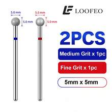 2Pcs Ball-Shaped Diamond Nail Drill Bits For Cuticle Cleaning, Dead Skin Removal And Manicure Prep ,Standard 3/32"Shank - Multicolor - View 9