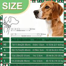 1pc Green Santa Claus Cartoon Print Collar, Soft Adjustable Dog Collar With Quick Release Buckle, Adjustable Strap, Zinc Alloy D-Ring, Festive Christmas Pet Collar For Small Medium Large Dogs And Cats, Holiday Gift For Boys And Girls - Green - View 7