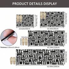 Minimalist Line Cat Print Long Runner Rug, Home Indoor Decor, Kitchen Long Mat, Entryway Doormat, Hallway Entrance Decor, Bedroom Bedside Rug, Living Room Rug, Laundry Room Mat, Bathroom Foot Mat, Suitable For Apartment, Dorm And Home Daily Decor - Multicolor - View 6