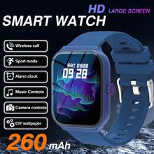 260mAh Full Touch High-Definition Fashionable Smart Watch With Wireless Calling (Dial, Answer), Abundant Watch Faces, Sports Monitoring, Message Notification, Multi-App Reminder, Compatible With Android And IOS Phones, Perfect Gift For Men - Multicolor - View 1