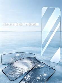 5Pcs HD Tempered Glass Film Full Coverage 9H Hardness Mobile Screen Protector Compatible With IPhone 18 Pro Max 17 Pro 16 Plus 15 14 13 12 11 Explosion-Proof And Scratch Resistant No Bubbles Smooth And Oil Repellent Layer Adsorption Easy To Install Protective Film - Clear - View 4