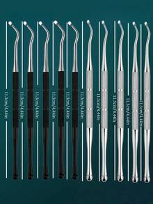 10PCS Stainless Steel Nail Cleaner & Cuticle Pusher - Multicolor - View 3