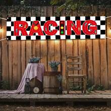 2D Flat Background Banner 1 Piece, Racing Theme Background Banner-Party Long Banner Suitable For Indoor And Outdoor Decoration, Various Styles. - 1 - View 7