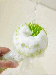1pc Bath Brush, Silicone Bath Brush, Dog Massage Brush, Pet Comb, Pet Cleaning Brush, Exfoliating Tool - Multicolor - View 4