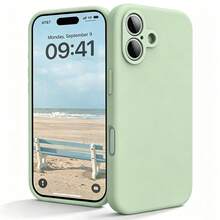 Casing Ponsel Silikon Cair Pelindung Kamera Karet Lembut dengan Lapisan Mikrofiber, Casing Ponsel Pelindung Anti Guncangan Kompatibel dengan iPhone 18 Pro 18 Pro Max, Kompatibel dengan iPhone 17 Pro Max 16 Pro Max 15 13 14 Plus 11 12 Mini XS Max 7 8 Plus SE 2020 SE 2022 6 Plus 6S, Hadiah Kembali ke Sekolah untuk Teman - Hijau Matcha - View 10
