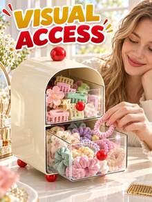 2-Tier Acrylic Coffee Station Organizer For Capsules Tea Bags Snacks Countertop Organizer Coffee Station Caddy Bathroom Makeup Organizer Multifunctional Drawer Storage Container For Home Office Men Women Storage Organization Kitchen Accessories - Multicolor - View 7