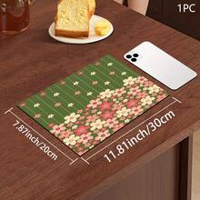 Pink Floral Print Pattern Drainage Mat/Absorbent Mat/Drying Mat Coffee Machine Dish Drying Mat - Absorbent Polyester Tabletop Protector With Rubber Non-Slip Backing, For Kitchen Countertop Decoration - Home Bar And Dining Table Placemat - Multicolor - View 11