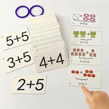 132 Cards 0-10 Addition And Subtraction Full Set Flashcards For Early Childhood Arithmetic Ability, Addition, Subtraction, Multiplication, Division Mental Math Problems, Develop Children's Mathematical Thinking, Concentration, Help Children Learn, Suitable For School Supplies, Holiday Gifts, Classroom Activities, Arithmetic Practice, Educational Flashcards, Interactive Learning, Learning And Educational Writing Aids, Christmas Gifts - Multicolor - View 7