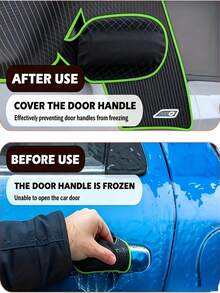 Car Front Windshield Snow Cover, Thickened Anti-Freeze Anti-Frost Anti-Snow Anti-UV Sun Shade, With Reflective Strip And Rearview Mirror Ear Cover, UV Protection And Snow Shield Function, Easy Installation And Durable, Ensures Winter Driving Safety, Flexible Design For Icy And Snowy Road Conditions, High-Quality Material - Multi-color - View 3