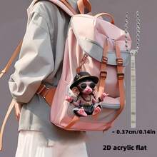 Cute Hip Hop Monkey Car Rearview Mirror Hanging Ornament, 2D Flat Pendant Decoration, Universal For Car, Backpack, Keychain - A - View 6